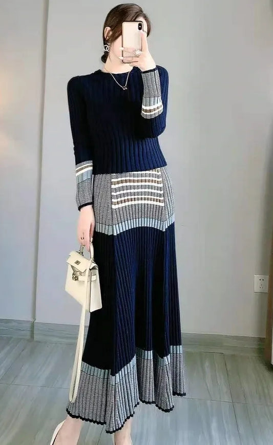 Blue Ribbed 2pc