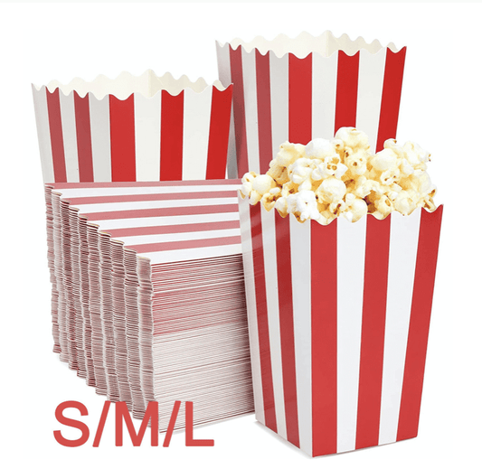 Striped Popcorn Box