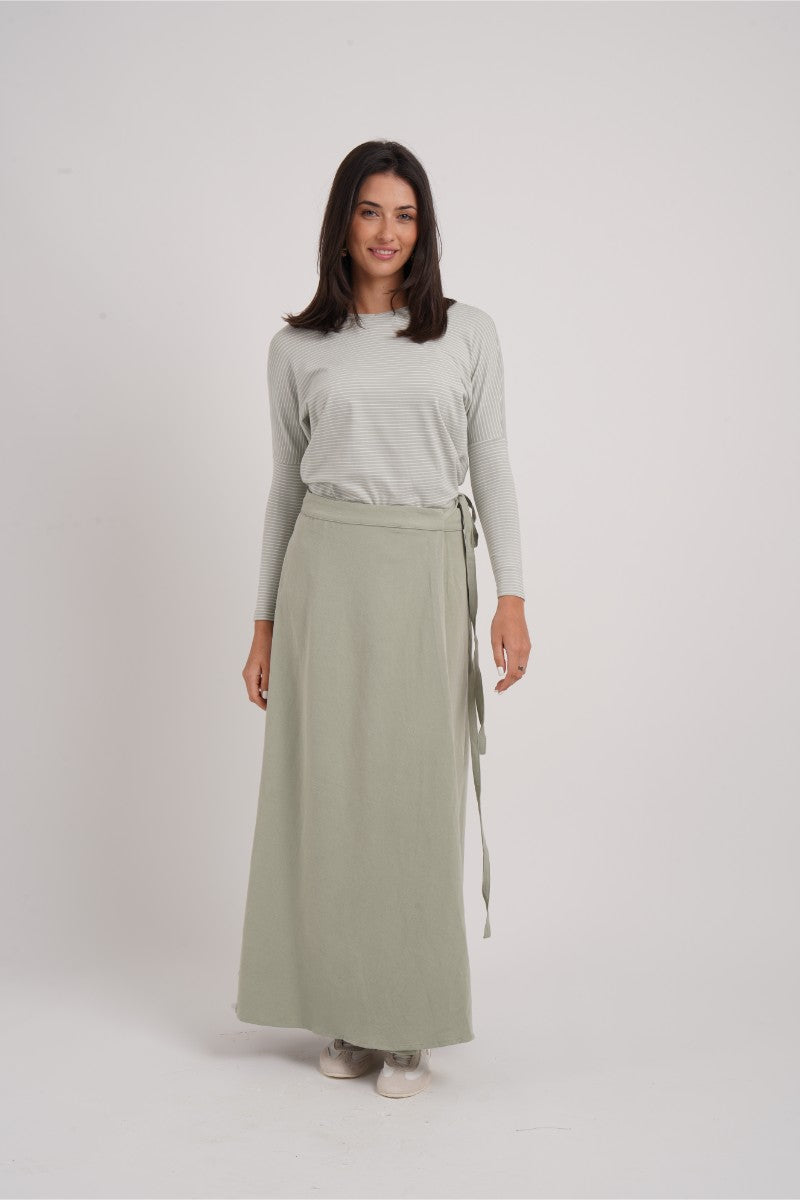 Bindu Linen Wrap Skirt main image 0