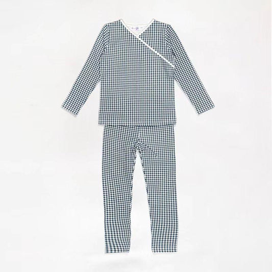 Blue Plaid PJ Set - The Gingham Loungewear