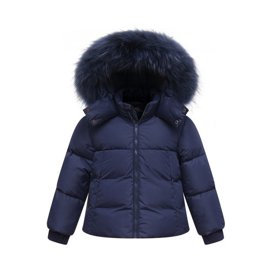 Navy Down Coat - 10y
