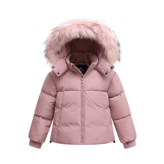 Pink Down Coat - 3y