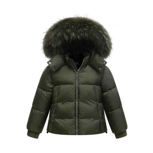 Green Down Coat - 4y