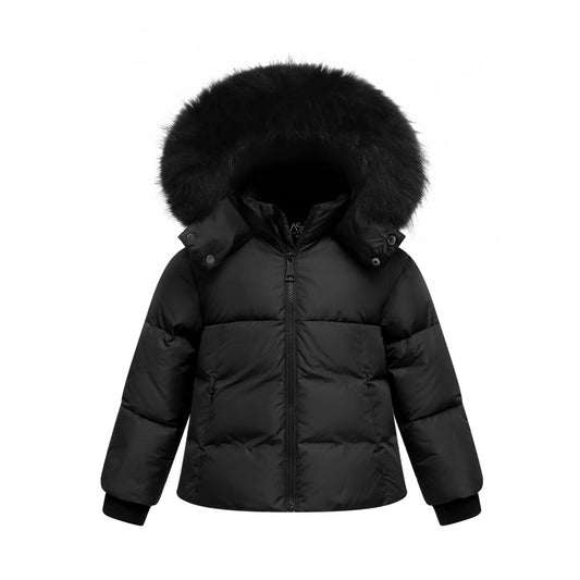 Black Down Coat - 14y