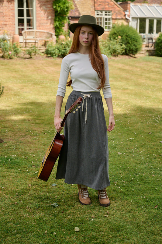 Grey Jersey Maxi Skirt