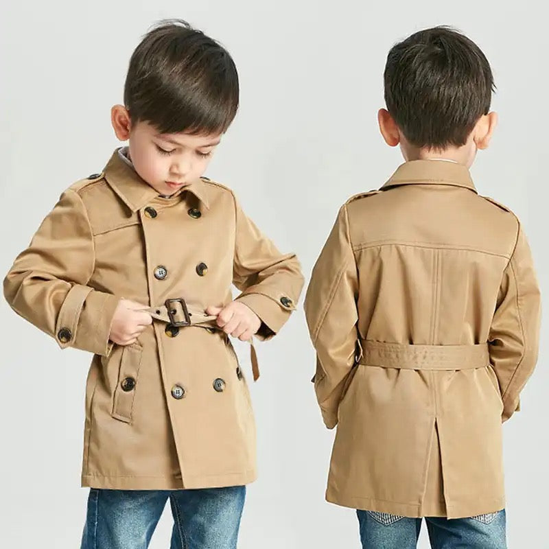 Fashion Boys' Suede Padded Trench Coat main image 0