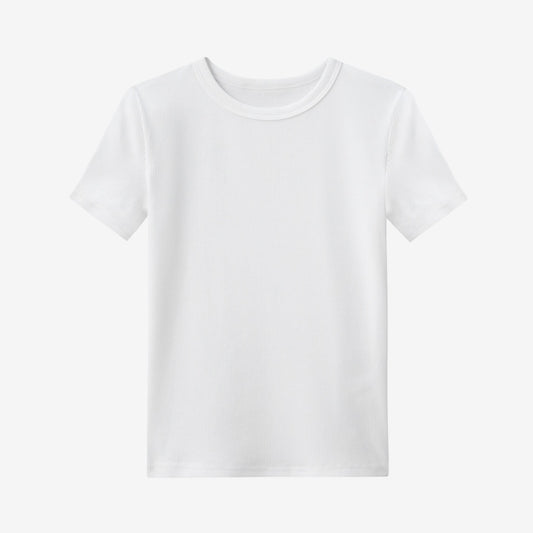Ribbed White T-Shirt