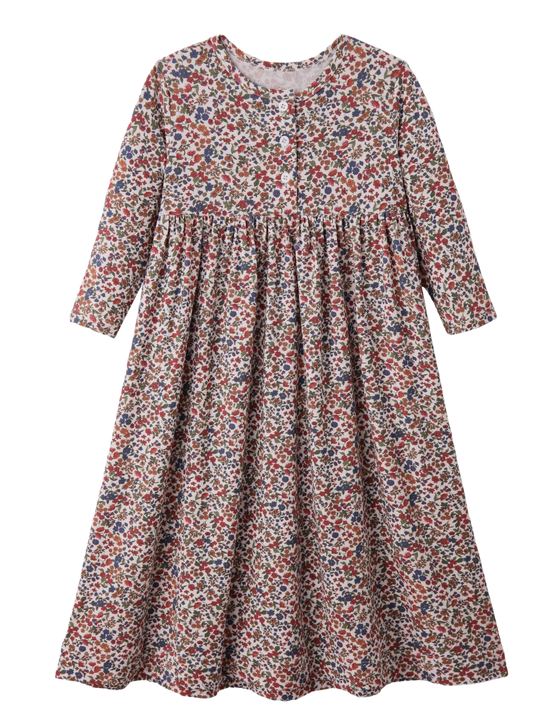 Girls Print Dress - Black Denim Collection