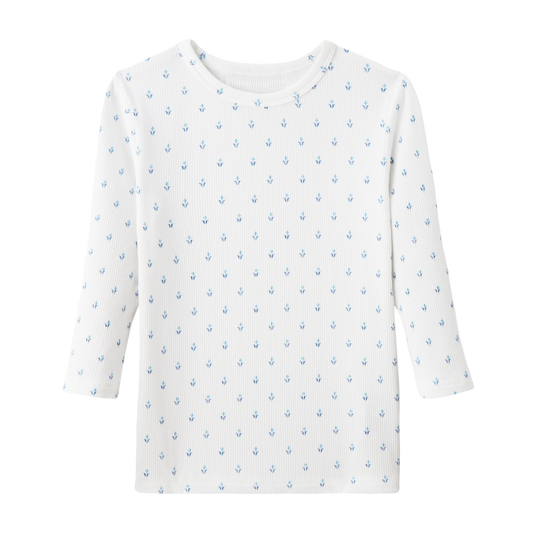 Girls Rib Tee - Blue Denim Collection