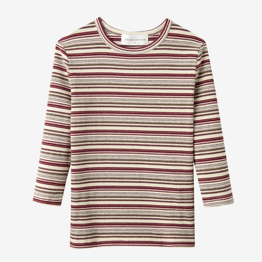 Girls Striped RibTee - Black Denim Collection