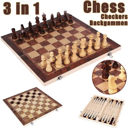 3-in-1 Folding Chess Board