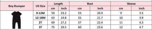 Baby Boy Romper- Black
