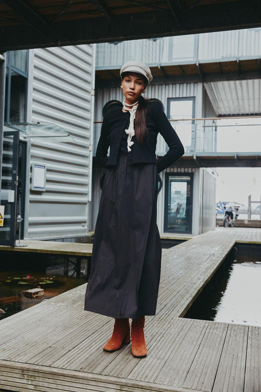 Circle Maxi Dress Navy