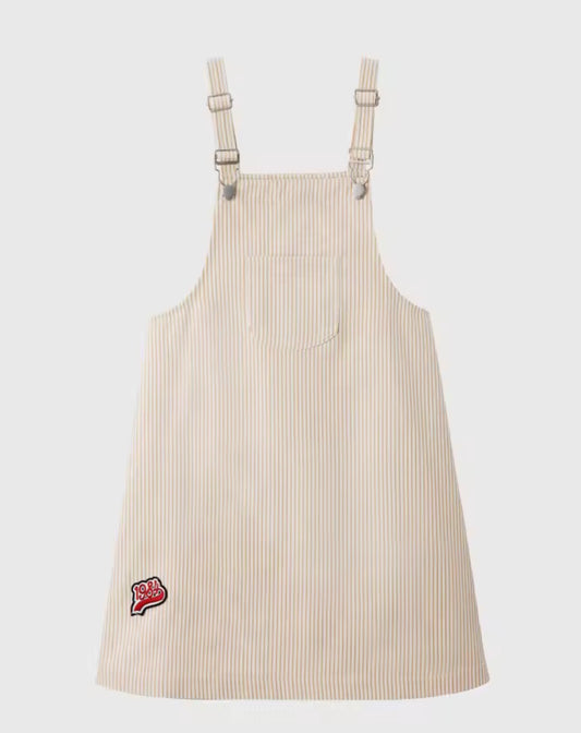 Beige Dungaree Dress- Atelier Collection