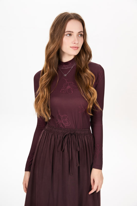 The Cupro Skirt x Print Top