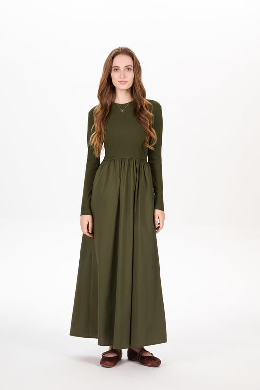 Circle Maxi Dress Green