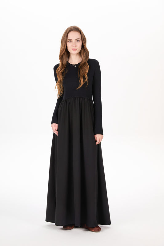Circle Maxi Dress Black