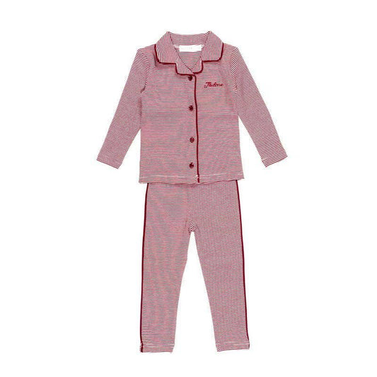 Red Striped PJ Set- The Jadore Loungewear