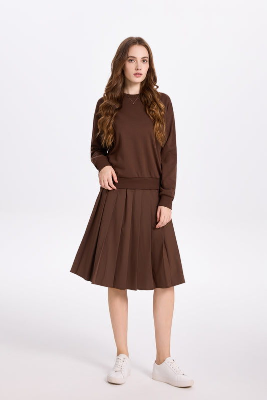 The Sweater x Pleat Skirt Set