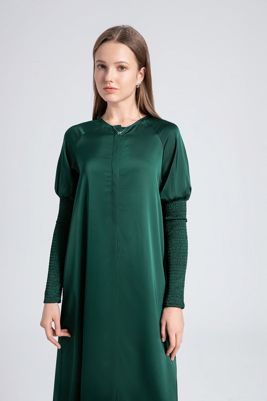 New Color!! Emerald Satin Dress