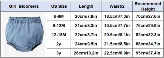 Girl Bloomers- Blue Denim Collection