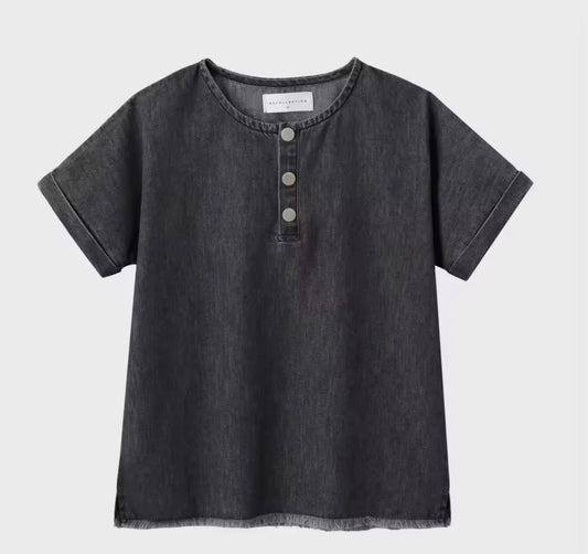Boy Shirt - Black Denim Collection