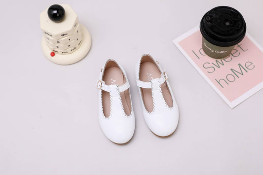 Warm White T-Bar - Leather Shoe Collection