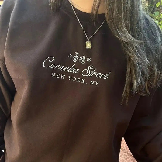 Embroidered Vintage Style Sweatshirt