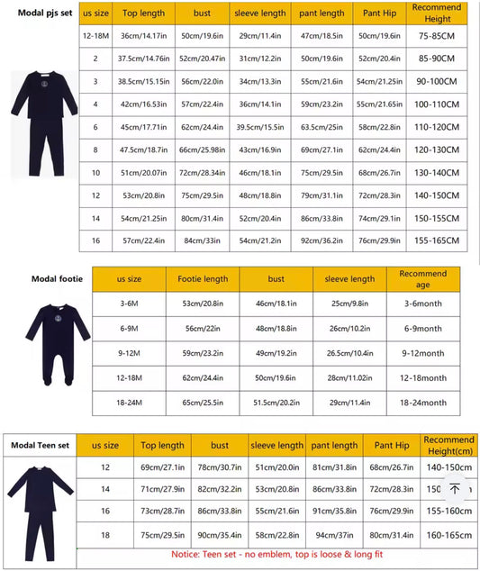 Blue PJ Set NO LOGO- Modal Loungewear Collection