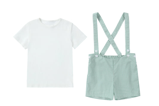 Baby White Tee - Gingham Collection