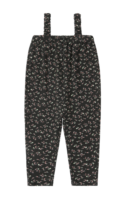 Strap Dungaree Black Floral