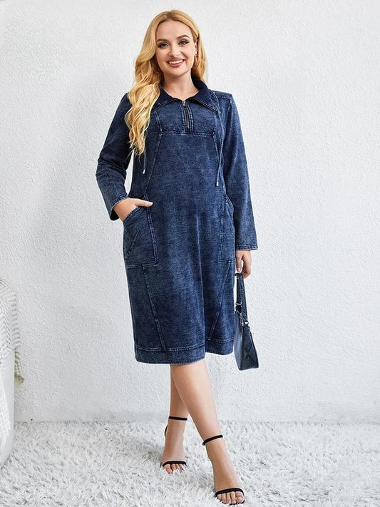 Plus Size Denim Dress