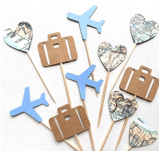 Cupcake Toppers Travel Theme