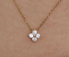 Flower Diamond Necklace