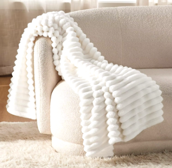 White Fleece Throw