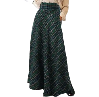 Maxi Plaid Skirt