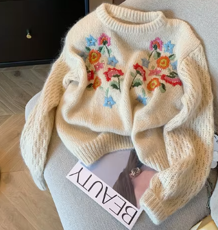 Floral Print Sweater