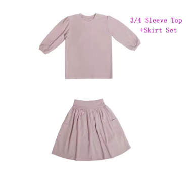 French Terry Pink Set 3/4 Sleeve