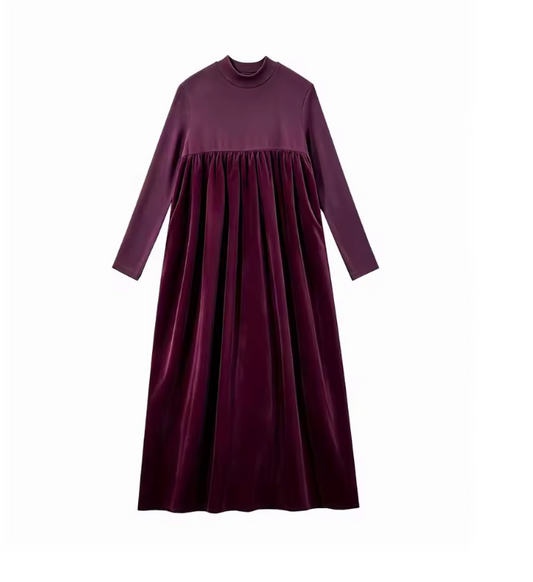 Velour Mockneck Maxi