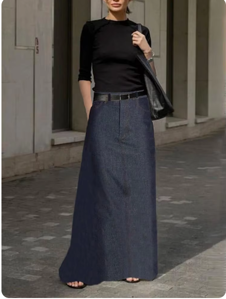 Denim Maxi Skirt