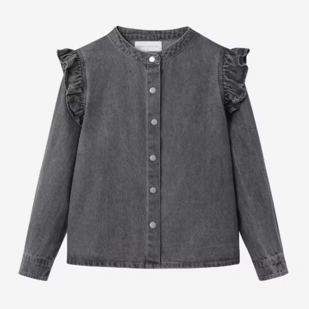 Grey Denim Girls Shirt
