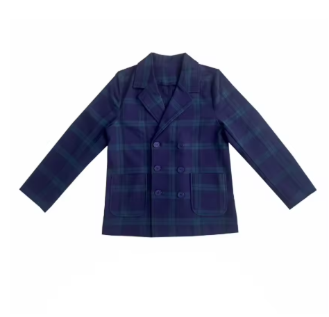 Navy Plaid Blazer