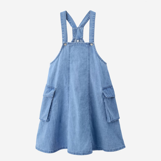 Girls Strap Dress- Blue Denim Collection