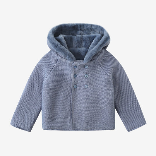 Blue Baby Knit Jacket - 2y