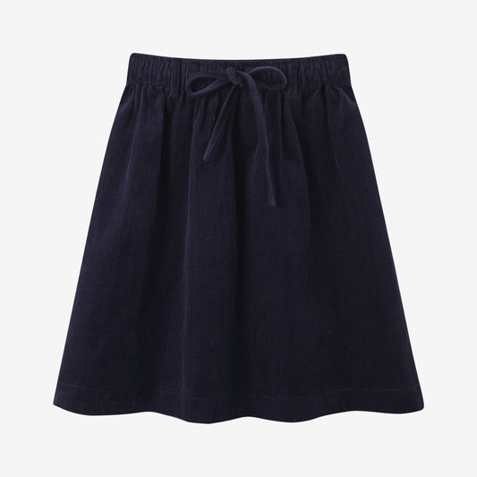 Navy Corduroy Skirt