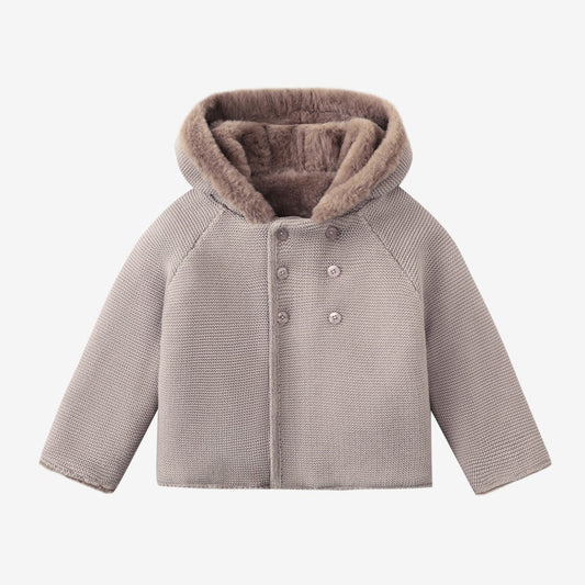 Beige Baby Knit Jacket - 18m