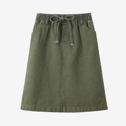 Green Denim Skirt