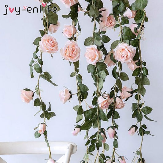 Silk Artificial Rose Vine Hanging