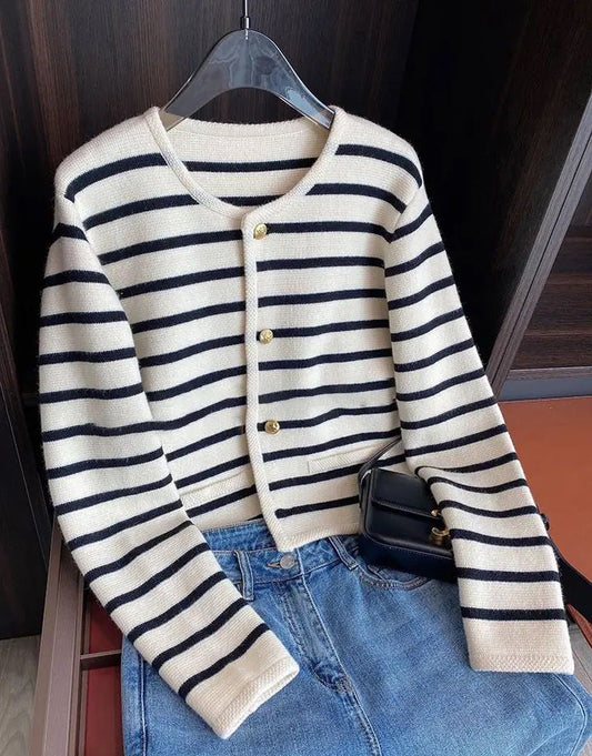 Knitted Stripe Cardigan